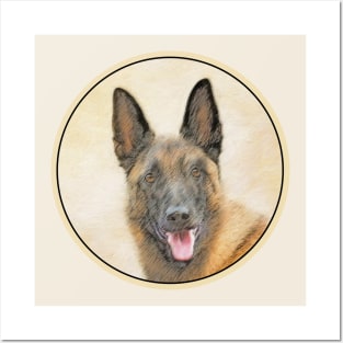 Belgian Malinois Painting - Cute Original Dog Art Posters and Art